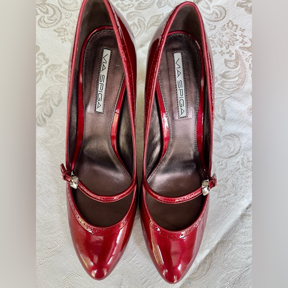 Via Spiga Red Patent Leather 8M